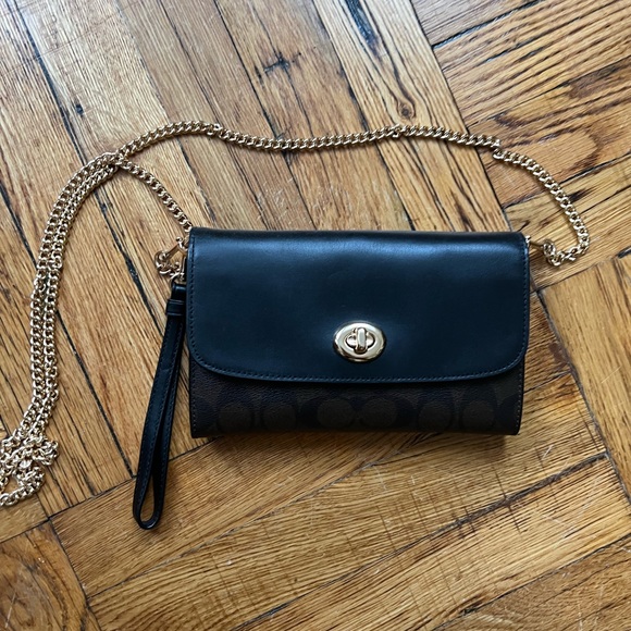 Coach Leather Logo Crossbody Bag - Picture 2 of 9